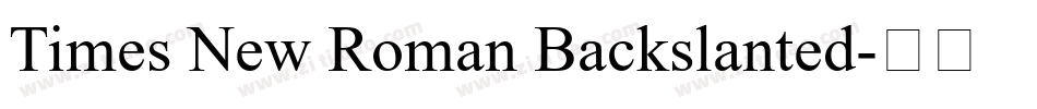 Times New Roman Backslanted字体转换